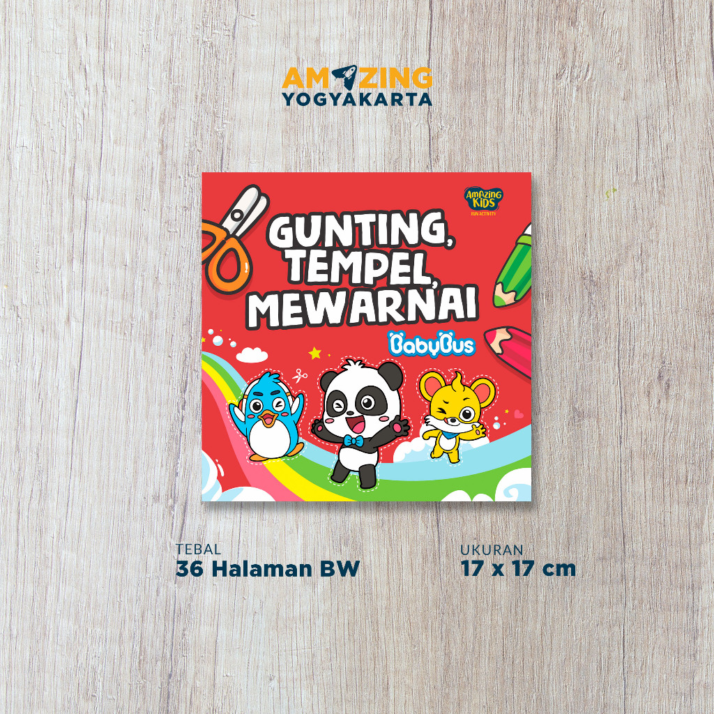 Buku Gunting Tempel Mewarnai BabyBus