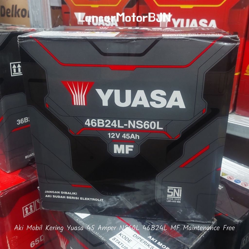 Aki Mobil Kering Yuasa 45 Amper NS60L 46B24L MF Maintenance Free