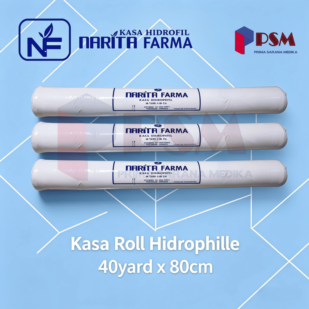 Kasa Roll Hidrophile 40 yard x 80cm Evomed / Verban Gulung Hidrofil OM