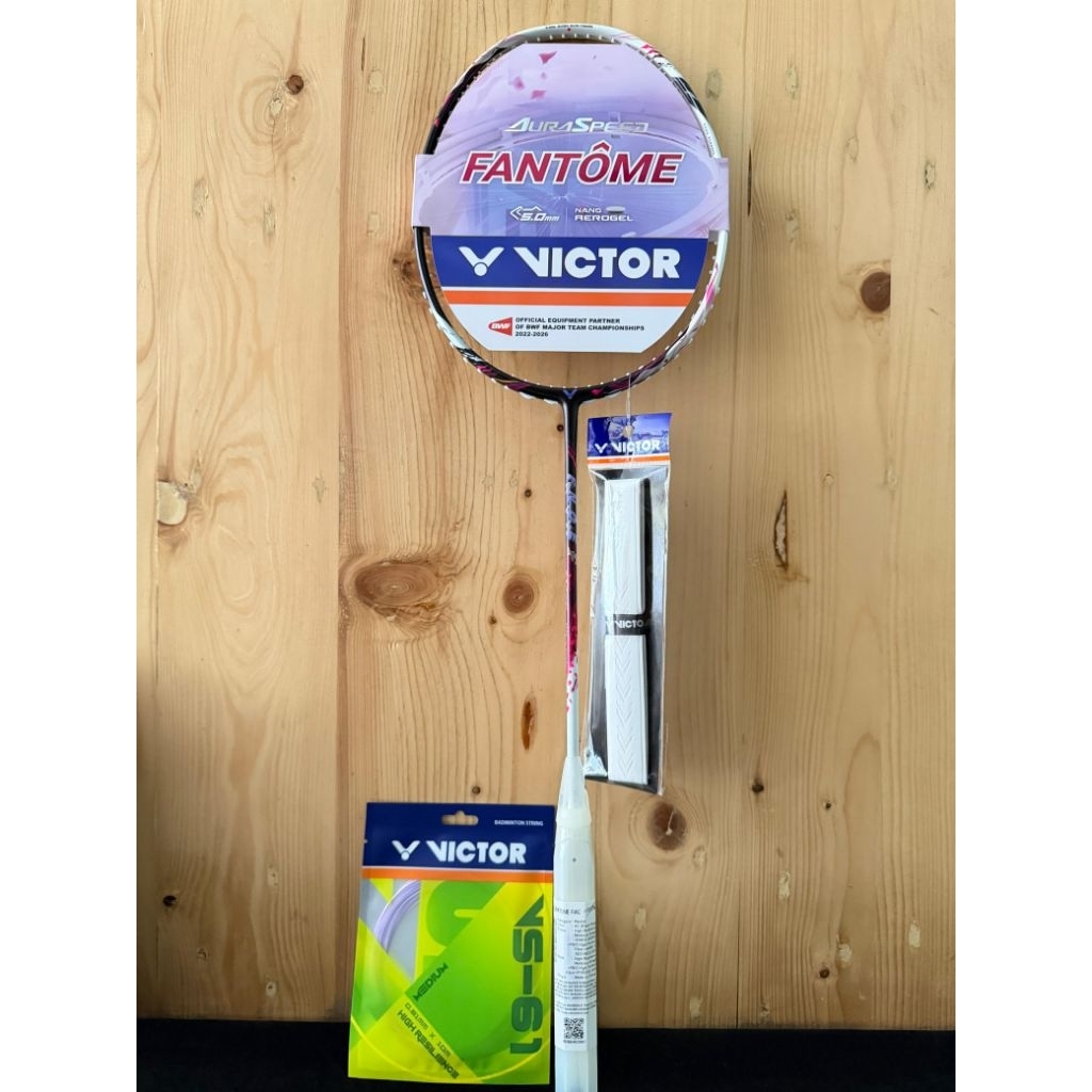 RAKET VICTOR AURASPEED FANTOME NEW COLOR BLACK ROSE/ICE WATER/HITAM-PINK ORIGINAL 100%