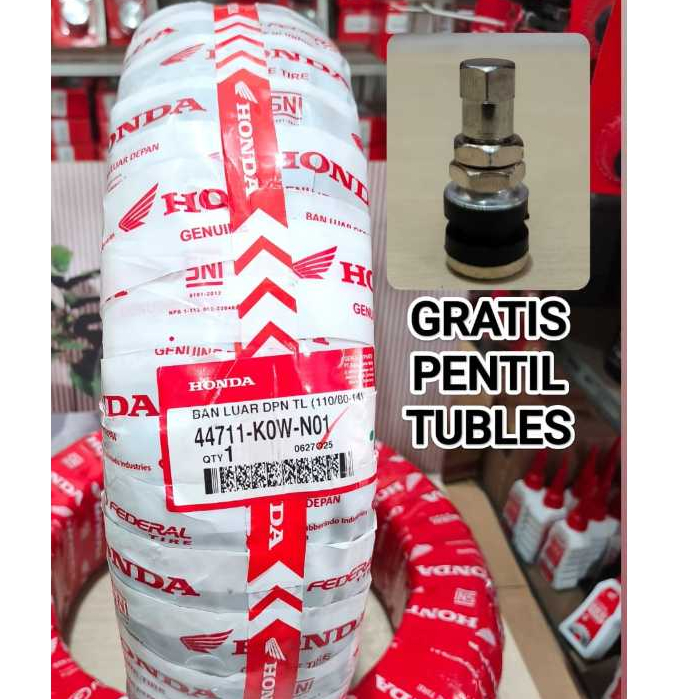 Ban Luar Federal Honda TUBLES 110/80 Ring 14 Ban Depan ADV 150, ADV 160 ORIGINAL ORI