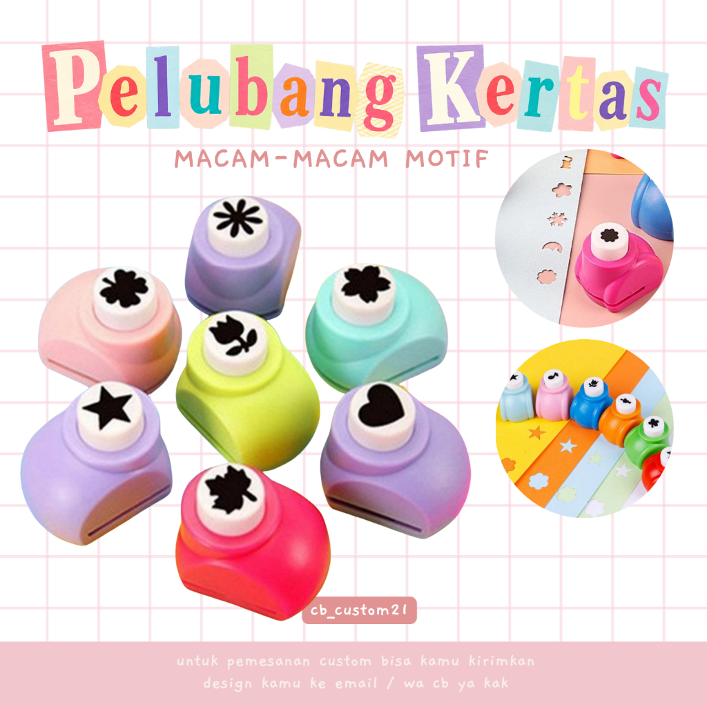 Pembolong Kertas Mini Motif Lucu - Pelubang Kertas Plong - Cutting Plong Mudah Digunakan DIY / Craft