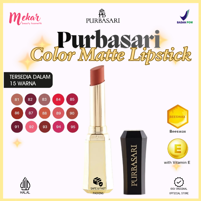 PURBASARI Lipstick Color Matte | Lipstick Purbasari
