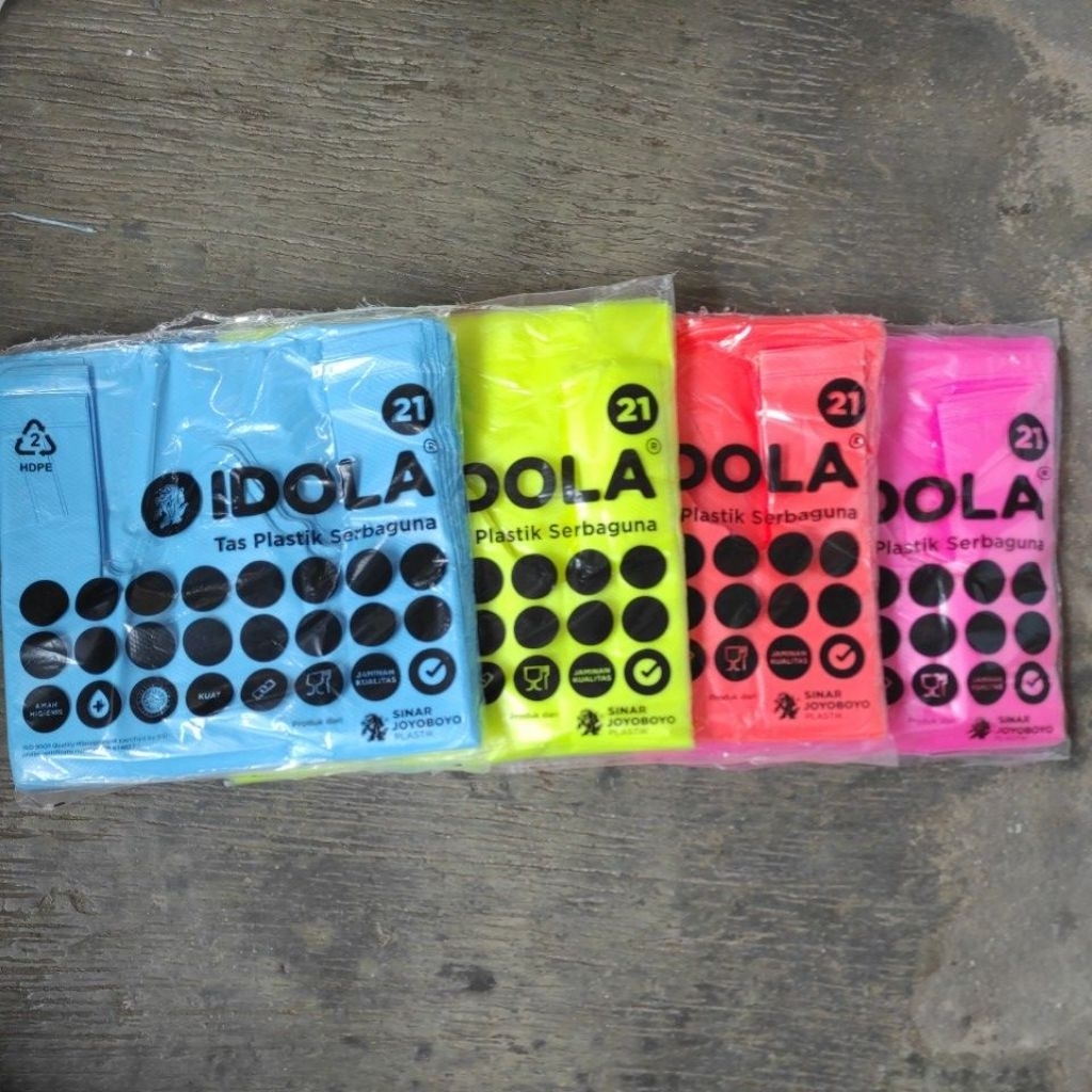 hd idola warna ukuran 21, plastik tebal