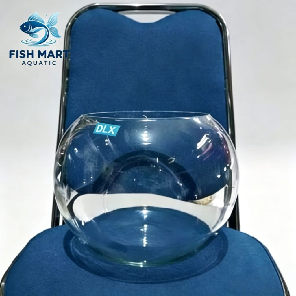 (GOJEK) AQUARIUM BULAT 12T - TOPLES KACA - DLX LUNA - AQUARIUM IKAN
