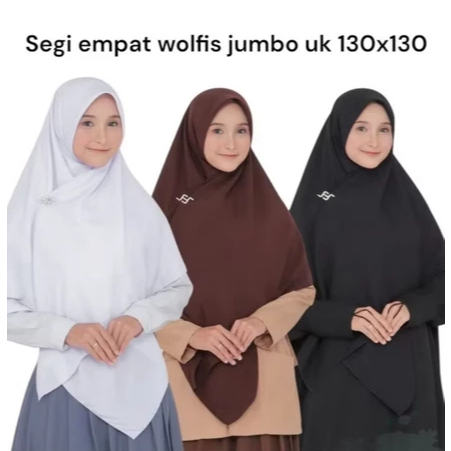 Hijab Segi Empat Wolfis Premium Jilbab Syari 130x130/hijab wolfis premium syari