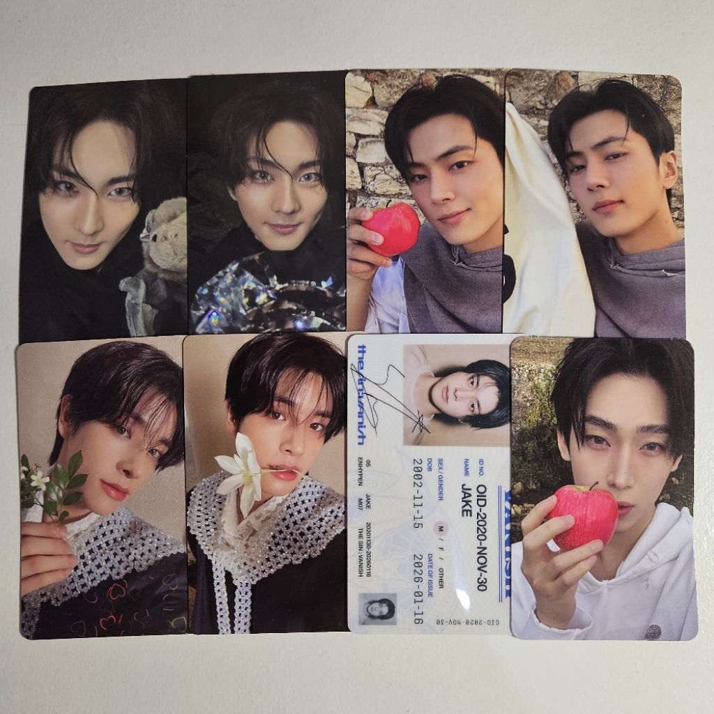 ENHYPEN OFFICIAL Photocard - Jungwon Jay Jake Sunoo | orange blood the sin vanish fugitives forbidde