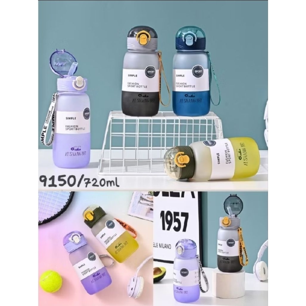 TUMBLER BOTOL MINUM SPORT NICESO / BOTOL MINUM KANTOR 720ML / BOTOL ANTI TUMPAH