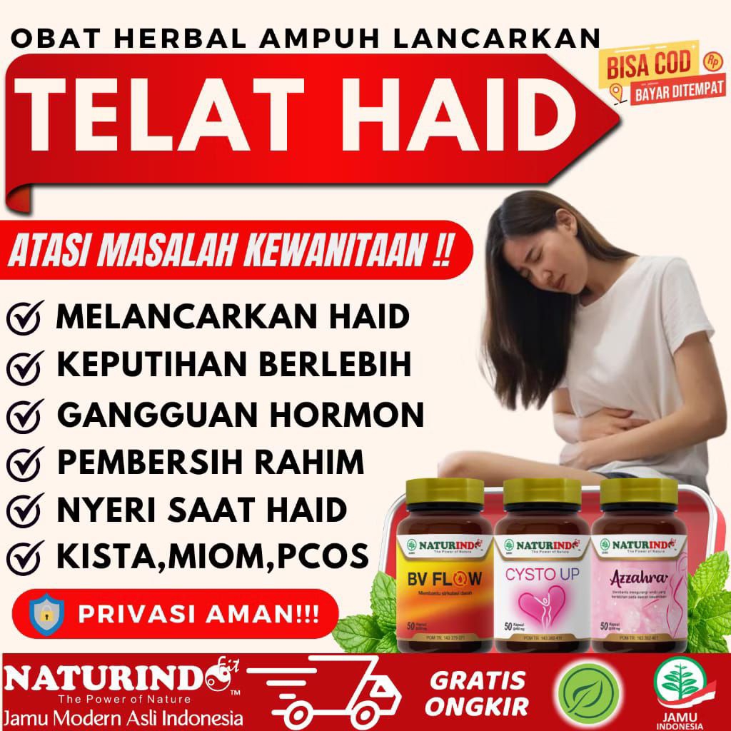 Obat Telat Haid Datang Bulan  Pelancar Menstruasi Efek KB Hormonal Nyeri Haid Azzahra Naturindo