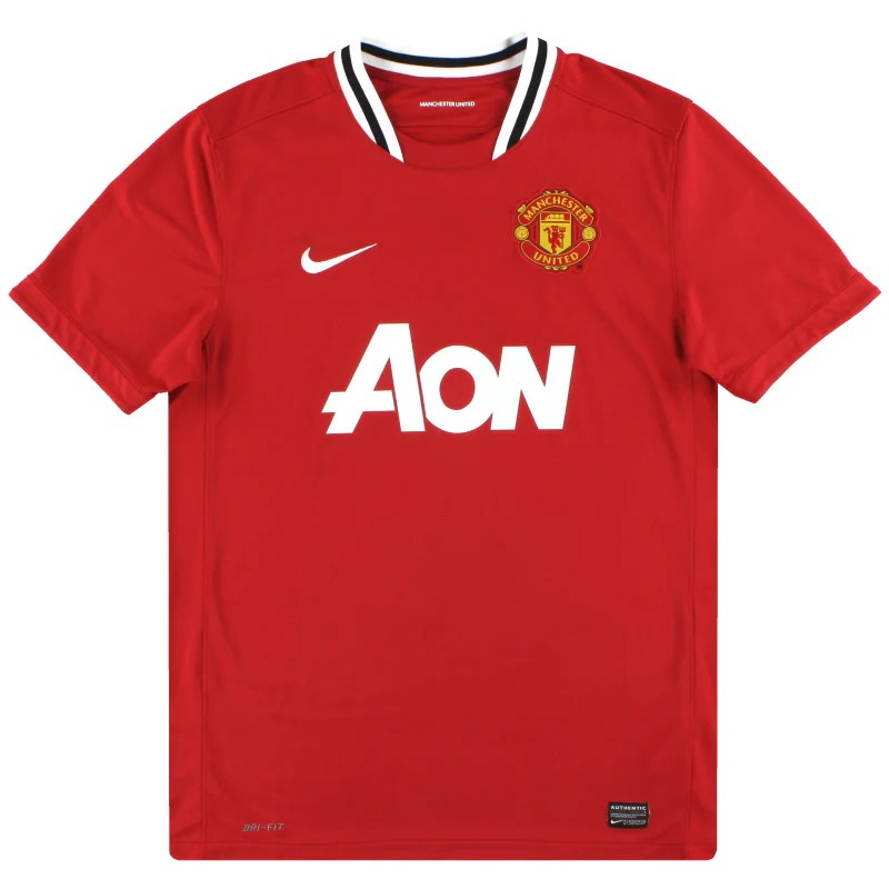 ORIGINAL Jersey MU 2011/2012 Home Shirt with Nameset "GIGGS" + Fullpatch BPL Size L