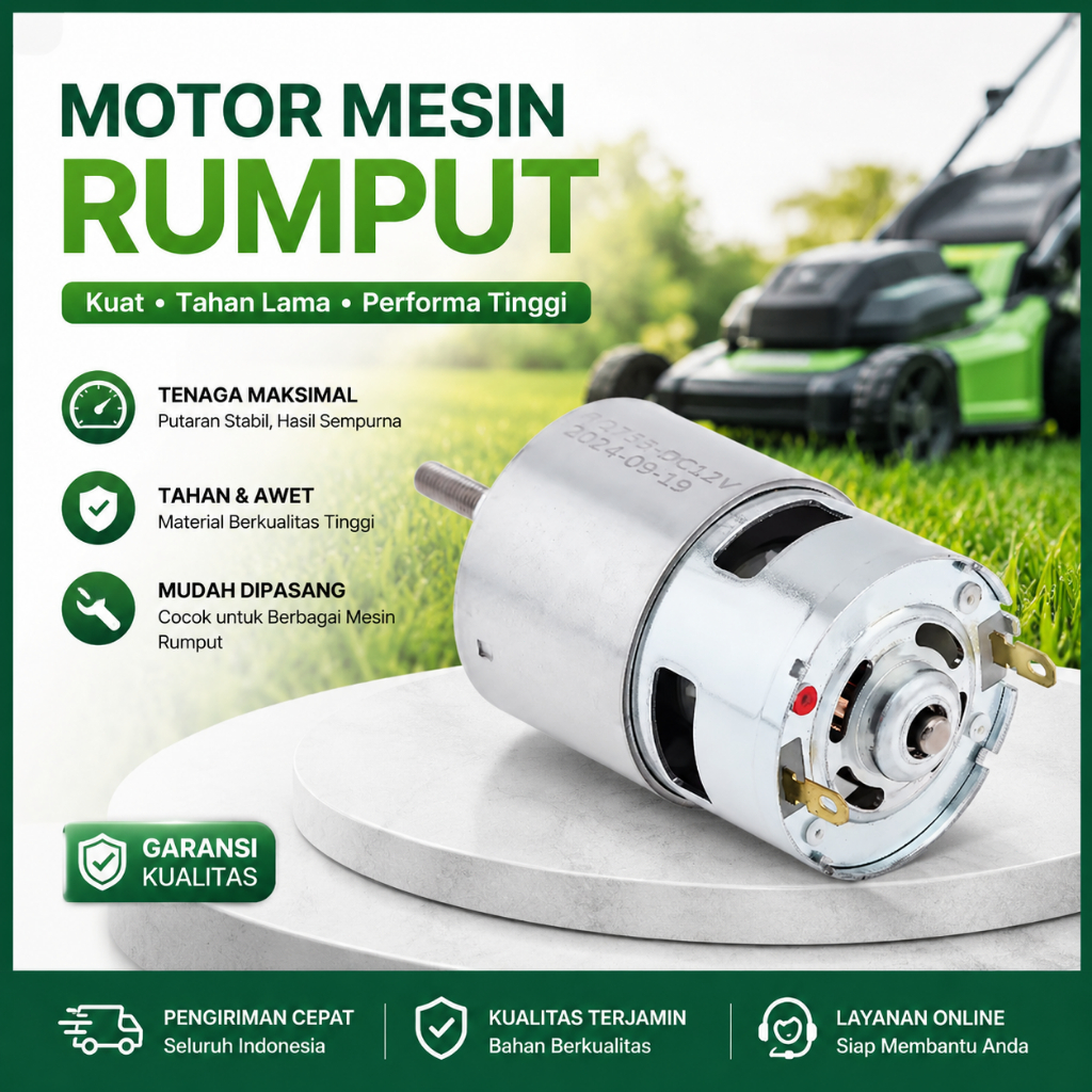 Dinamo DC Motor RS-755 755 12V 21V Mesin Potong Rumput Lawn Mower