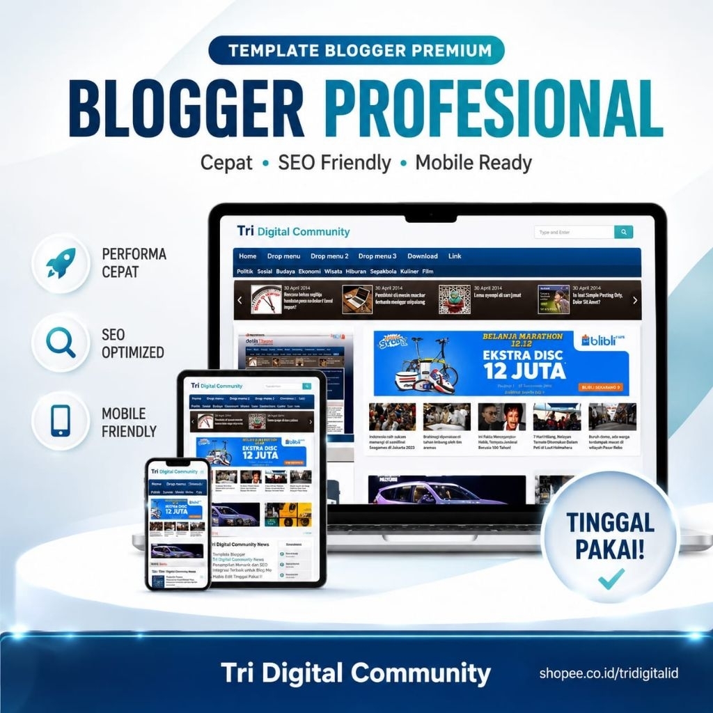 Template DetikWeb bloger mirip detik.com blogspot + bonus- Tri Digital