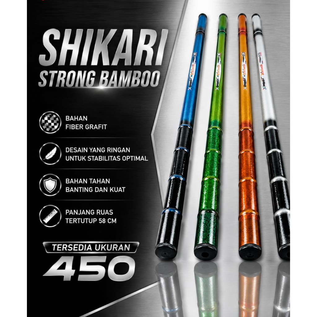 Joran Tegek Fiber Shikari Strong bamboo 450