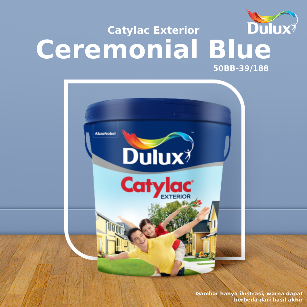 DULUX CATYLAC EXTERIOR CEREMONIAL BLUE (50BB-39/188) 5 KG CAT TEMBOK DULUX CATYLAC EXTERIOR