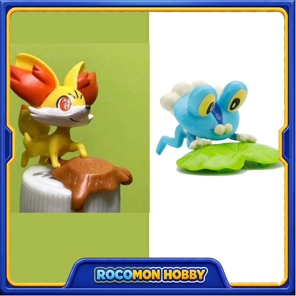 Pokemon XY Choi Nose Figure Fennekin Froakie 2014 Seven Eleven Japan Exclusive Sealed Ori