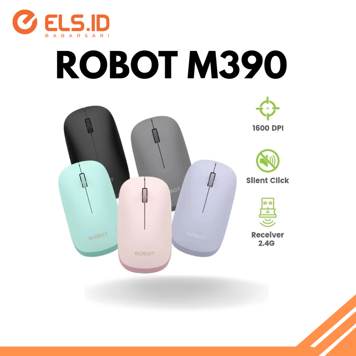 Mouse Wireless ROBOT M390 Dual Mode Bluetooth & USB Receiver