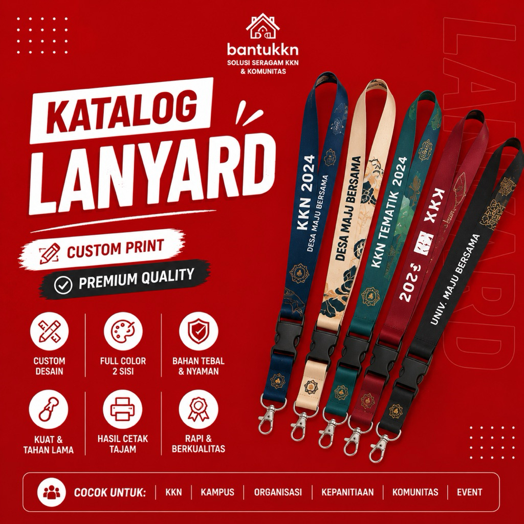 Lanyard Custom 2 Sisi Premium