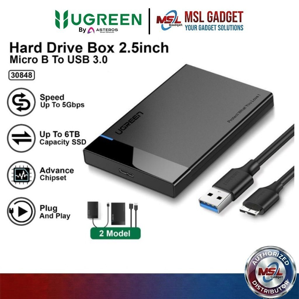 UGREEN Enclosure Casing Case Hardisk HDD SSD 2.5 SATA USB 3.0