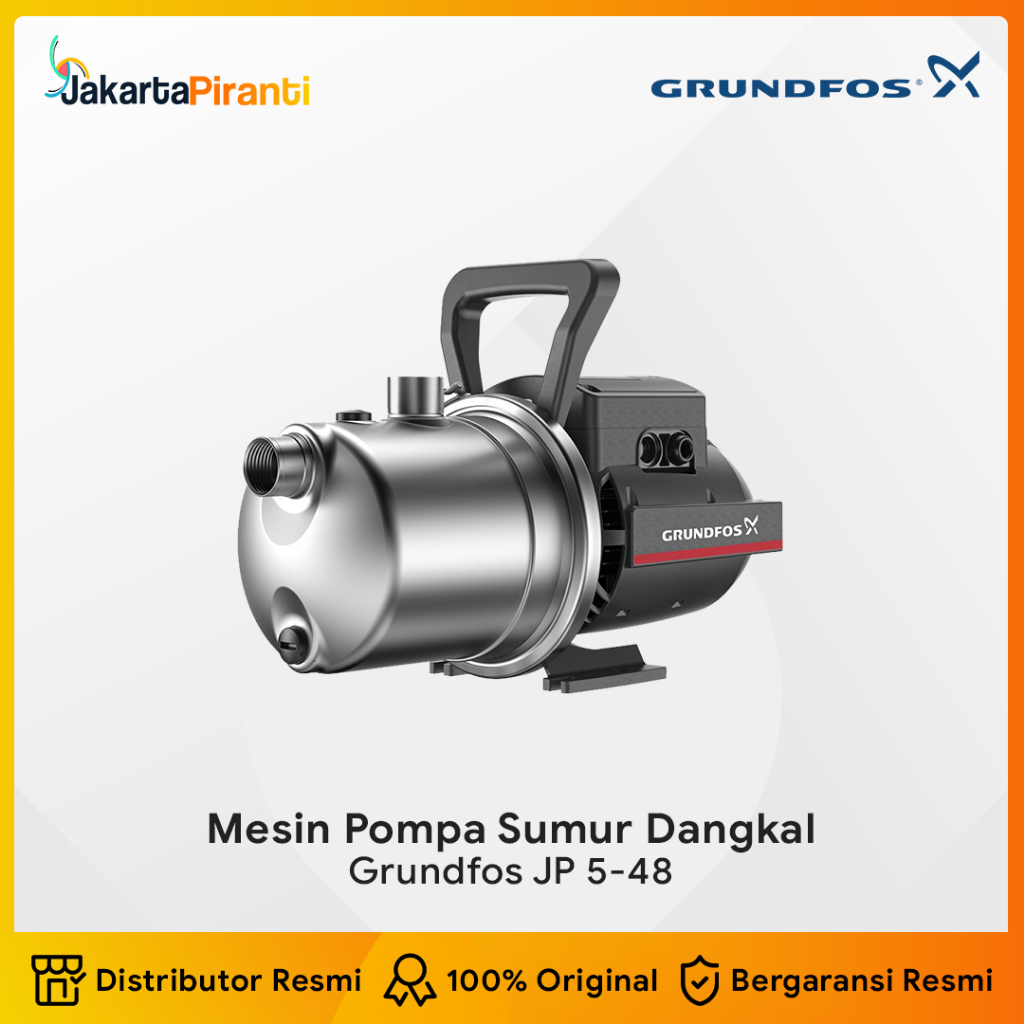 Mesin Pompa Air Sumur Dangkal Semi Jet Pump Stainless Steel Grundfos JP 5-48