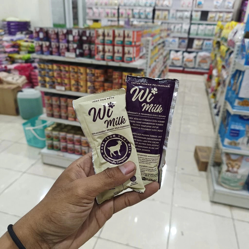 Susu Wi-Milk Made From Goat Milk 20Gr - Susu Sachet Bayi Kucing Wi Milk 20 Gram