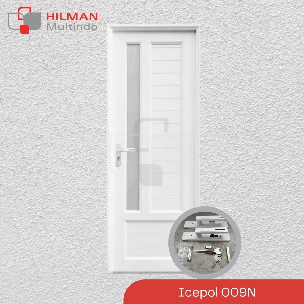 Pintu Icepol IC-009N - Pintu UPVC 70 x 200 cm Putih