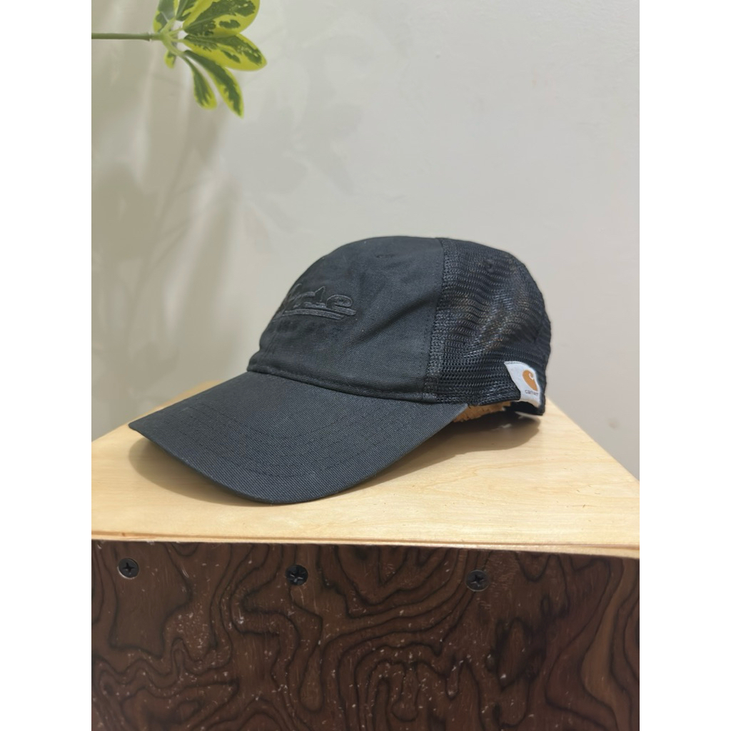 Topi Carhartt Original Canvas Mesh Back Cap Custom Rose Trucker Hat Hitam Snapback Preloved