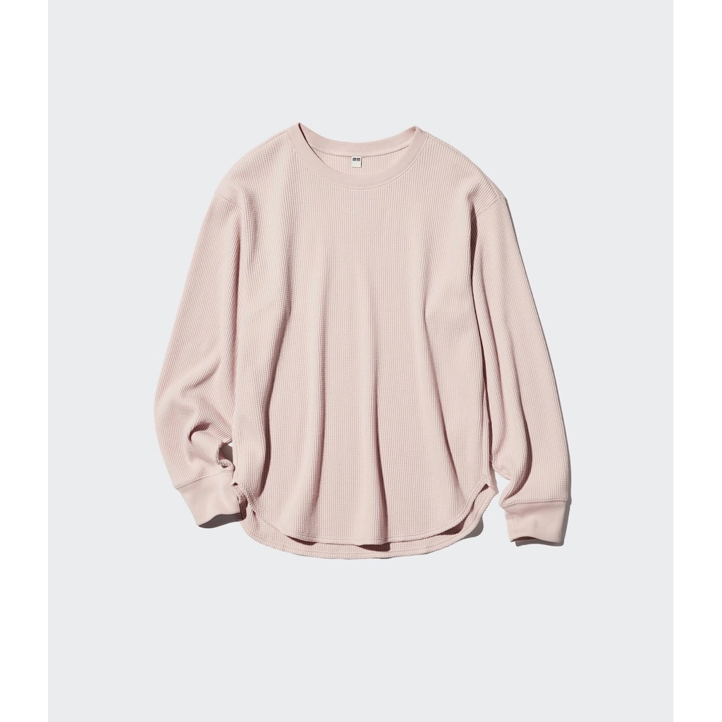 kaos uniqlo bahan waffle