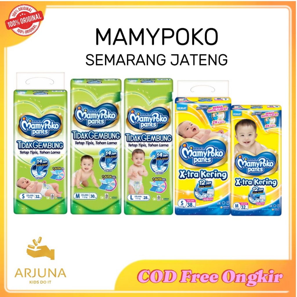 ARJUNA PAKET 2 ball dan 1 BALL MamyPoko Pants X-tra Kering - Popok Celana All Size ANTI GEMBUNG