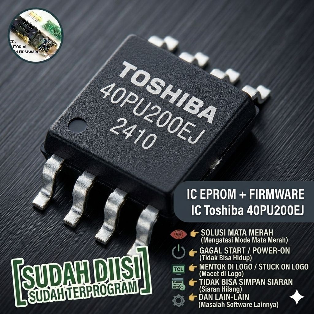 TOSHIBA 40PU200EJ ic eprom sudah isi firmware