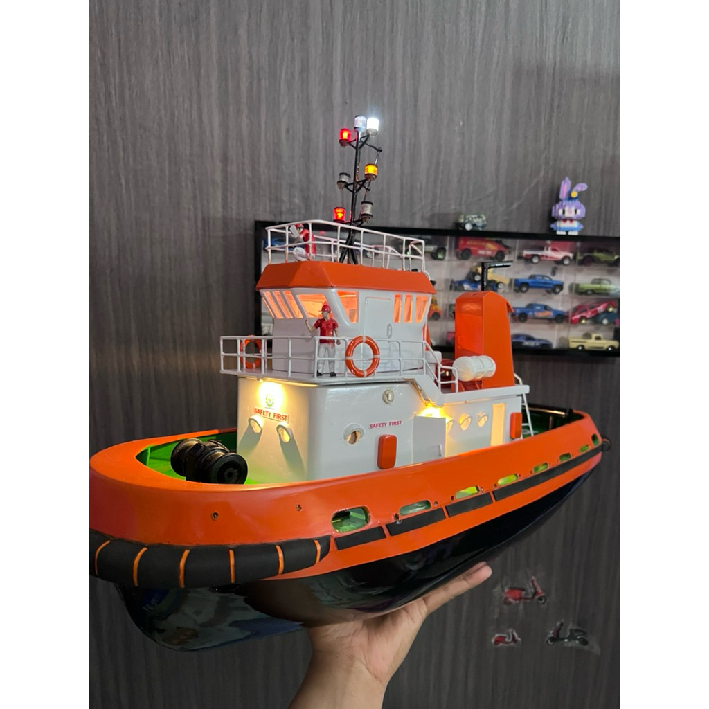 rc tugboat handmade 60cm full fitur handmade