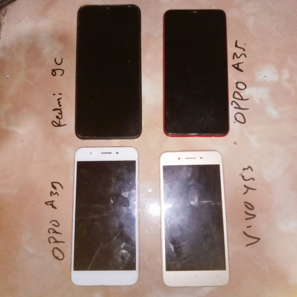 lcd hp ori bekas cabutan semua merk (Oppoa3s/oppoa39/oppoa37/xiomi 9c/vivoy53) berikut tulang | laya