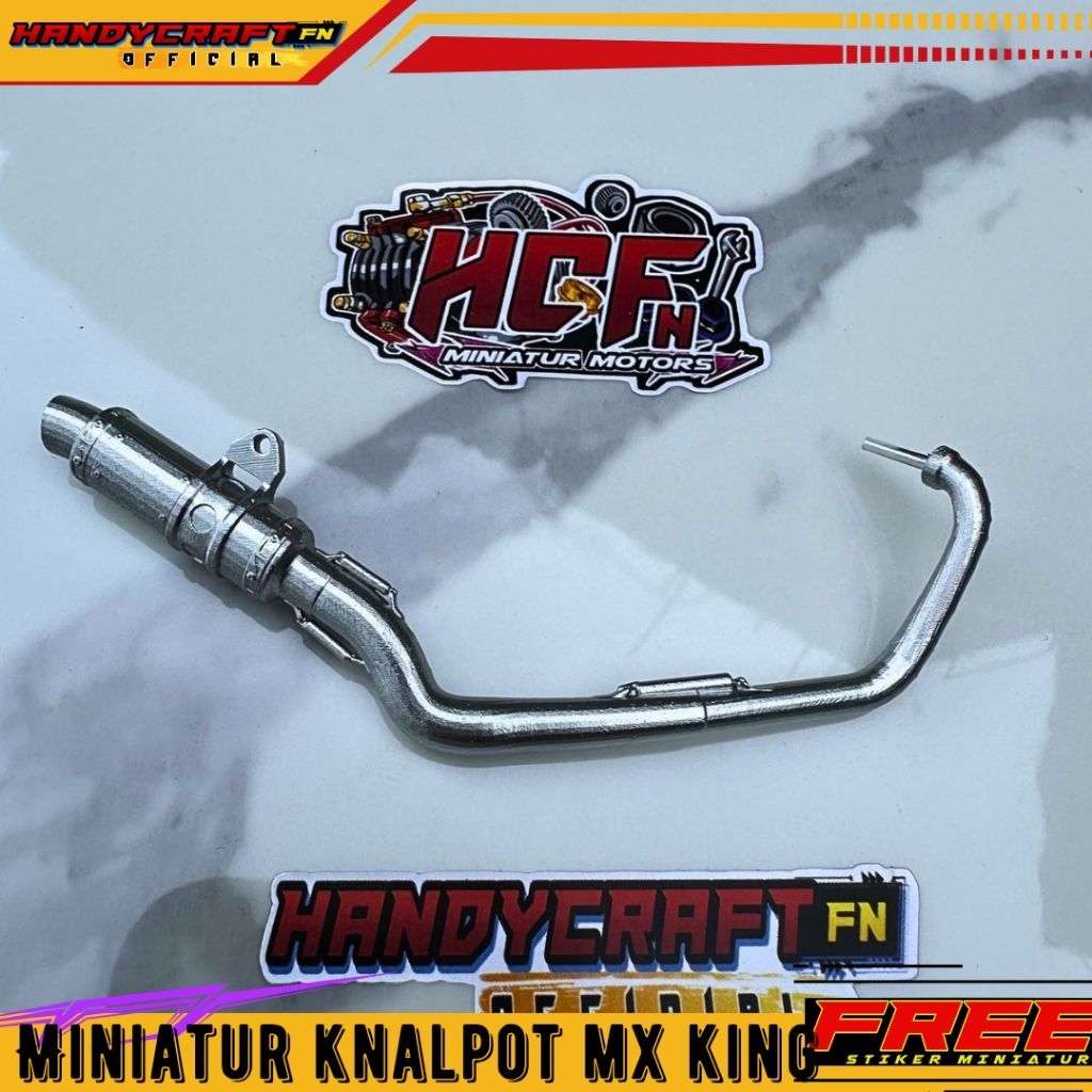 Miniatur Knalpot MX KING Skala 1:12 Bahan Resin 3D