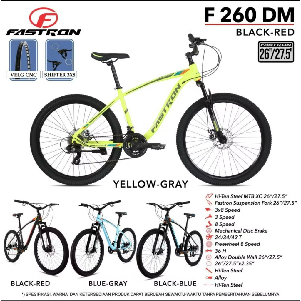 Sepeda Gunung Mtb 27.5 Inch Fastron 260 DM
