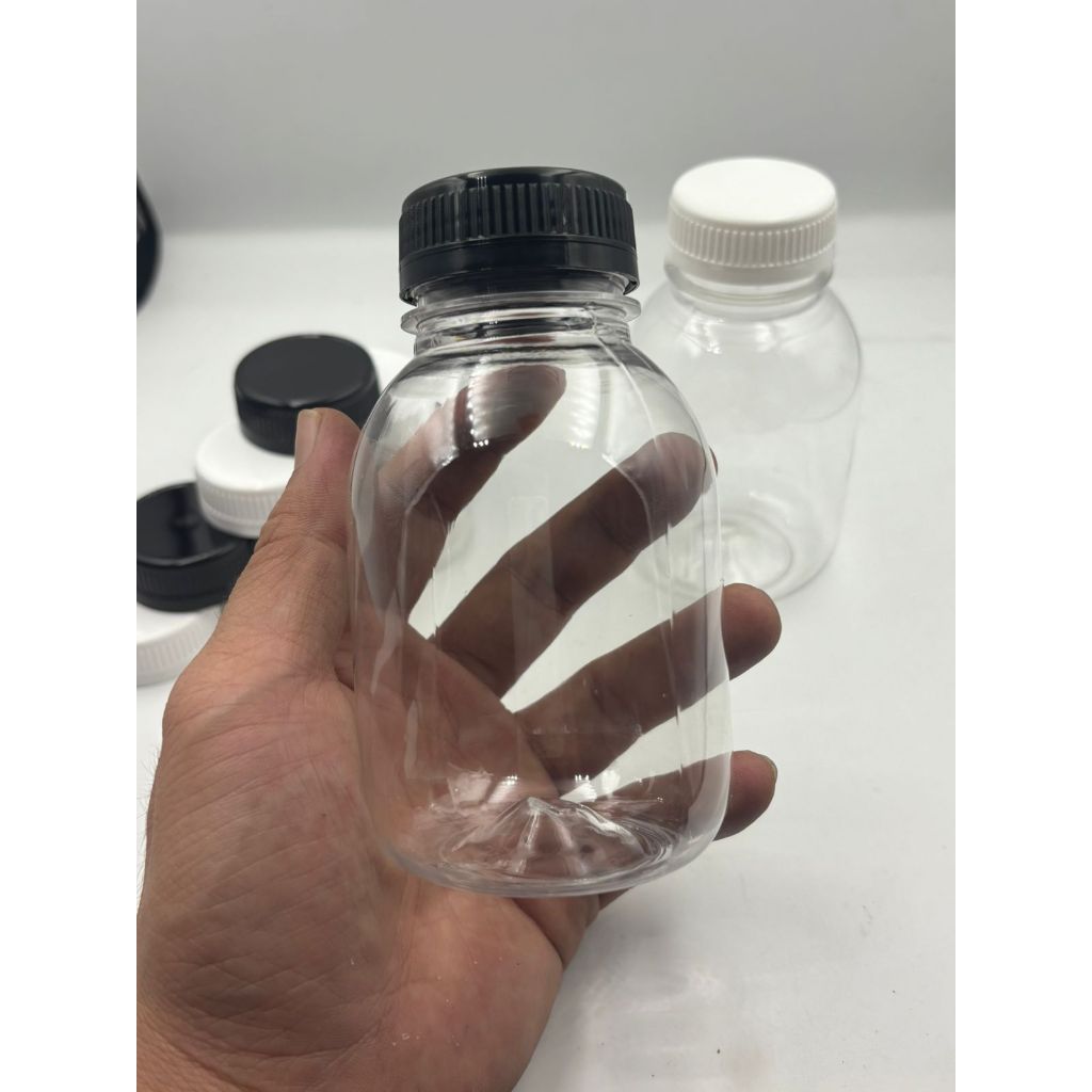 (50PCS)Botol Kale Gendut Gemoy Pendek Gemuk Chubby 250 ml / Botol Plastik SKLB / Botol Jus Kopi