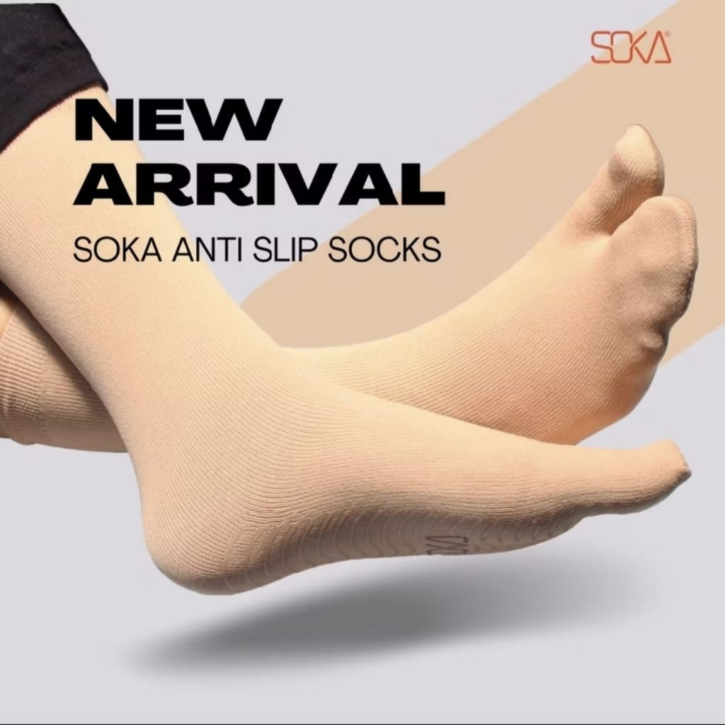 SOKA Kaos Kaki Wanita Muslimah Jempol Anti Licin - Anti Slip Sock Untuk Keseharian - M