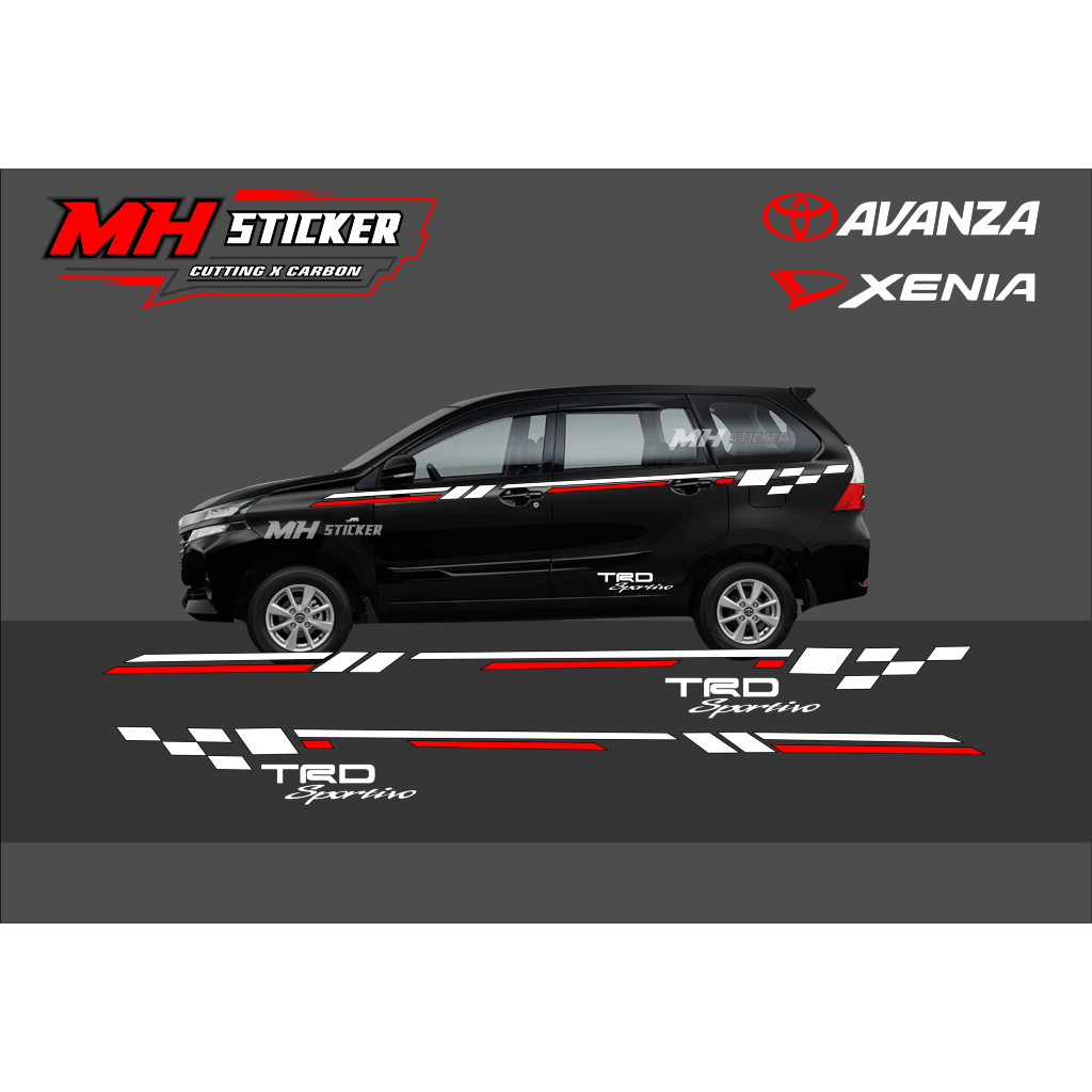 stiker mobil xenia striping mobil xenia keren terbaru stiker variasi mobil avanza xenia