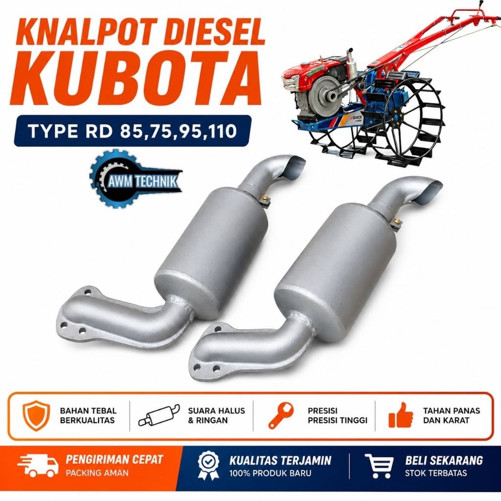 Knalpot Diesel Kubota Type RD 85,75,95,110