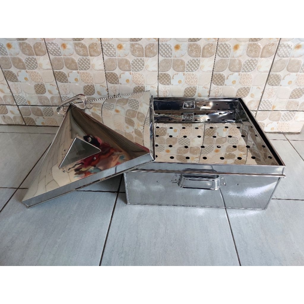 Klakat Kukusan Stainless Steel Kotak 45x45cm