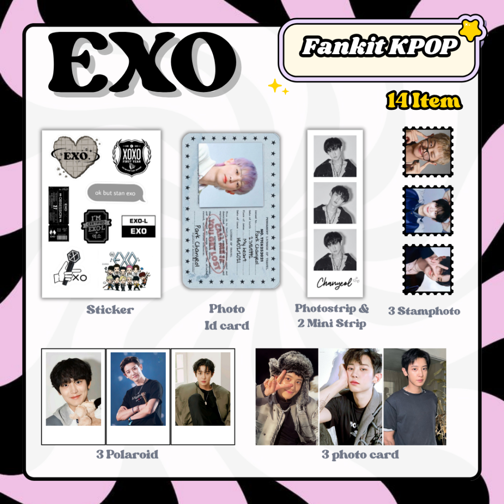 FANKIT EXO 14 Item | GIFT Box Kpop | Hampers EXO Kpop | FANKIT EXO CHANYEOL