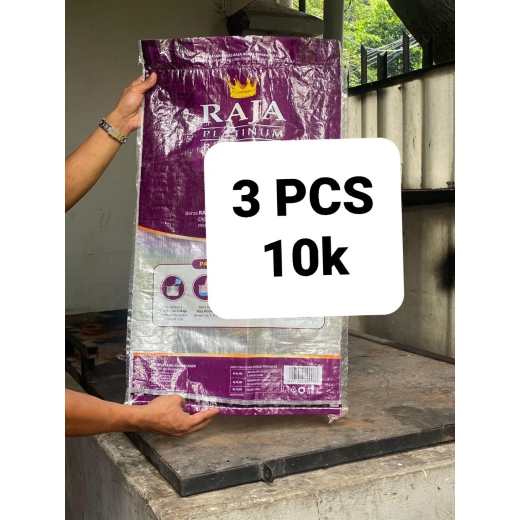 3 PCS Karung Beras 20 Kg Pemakaian 1X