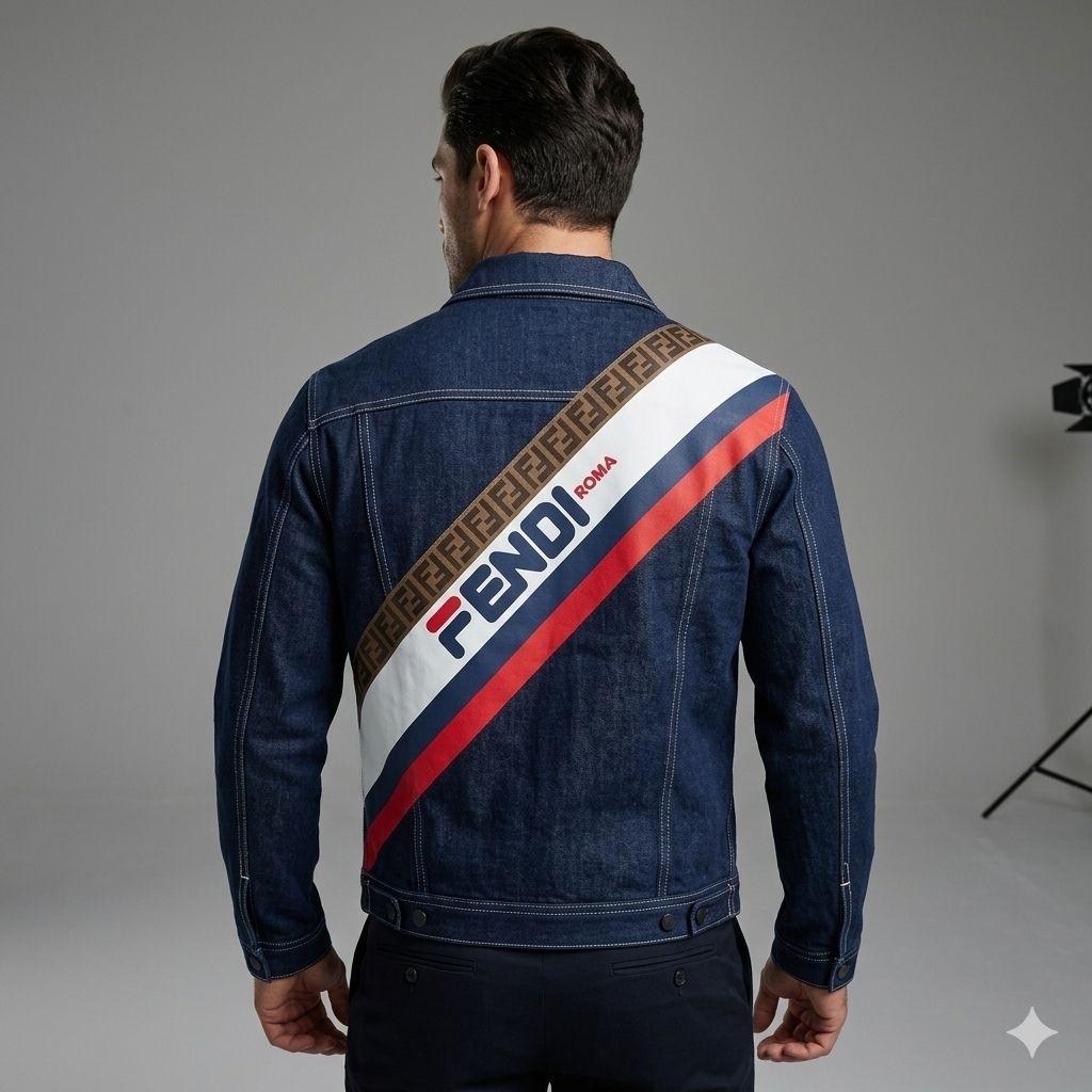 Fendi x Fila Denim Jaket Original (12CPF-18-126)