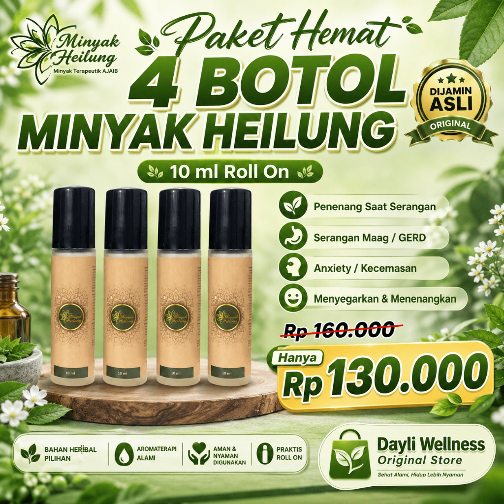 Heilung I Paket Super Hemat 4 Botol Minyak Heilung Roll On 10 ml | Herbal Terapeutik