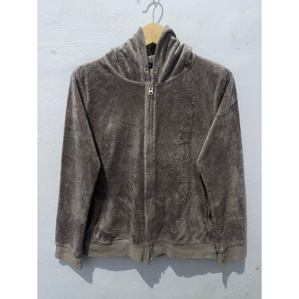 Hoodie Zipper Sherpa Cewek Heather Second