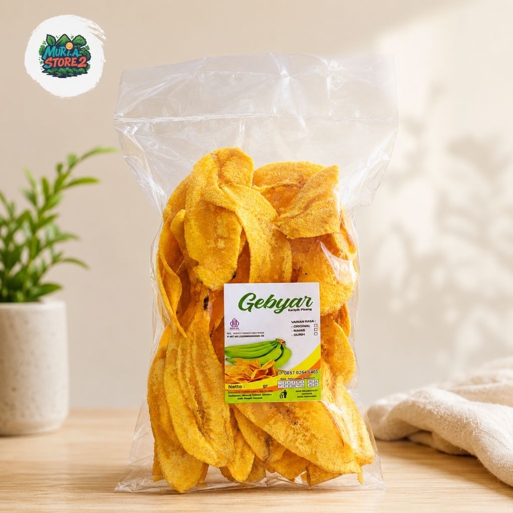 KRIPIK PISANG TANDUK GEBYAR PANJANG Asli dari pisang tanduk Muria
