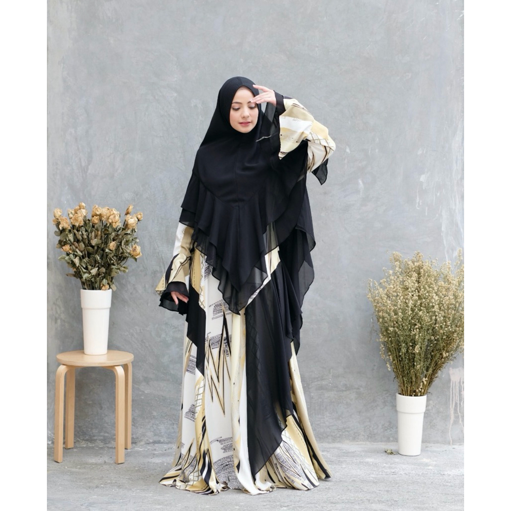 Set Gamis & Khimar Syari Isaora