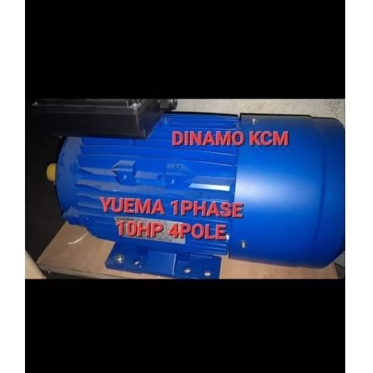 Dinamo 10hp 4pole 1phase - Elektro Motor Yuema 7.5kw 1 phase 1400 rpm