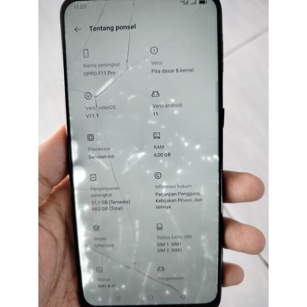 mesin oppo f11 pro normal 6/64