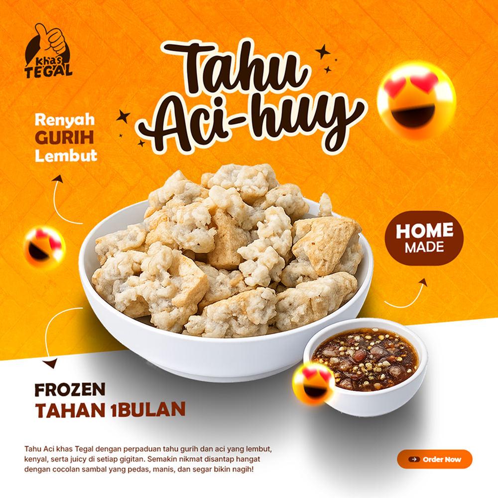 Tahu Aci Premium Frozen Khas Tegal - Crispy di Luar, Lembut di Dalam