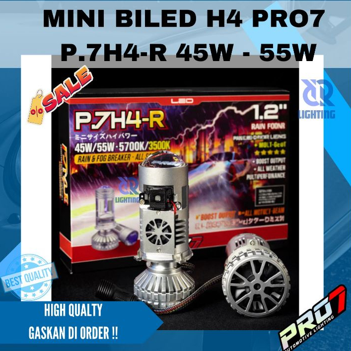 BILED MINI H4 PRO7 P7H4R LAMPU H4 LAMPU MOTOR LAMPU MOBIL