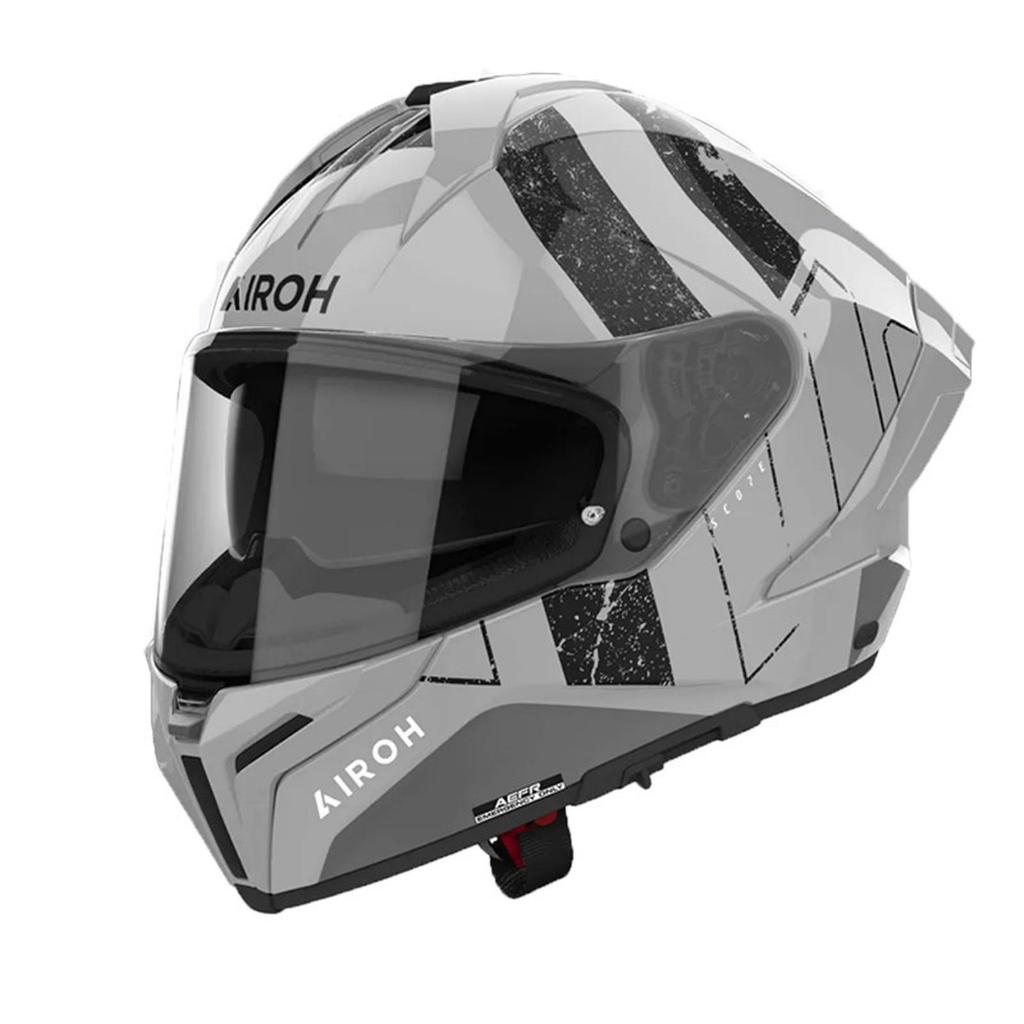 AIROH MATRYX SCOPE LIGHT GREY GLOSS FULL FACE HELM AIROH FULL FACE ORIGINAL